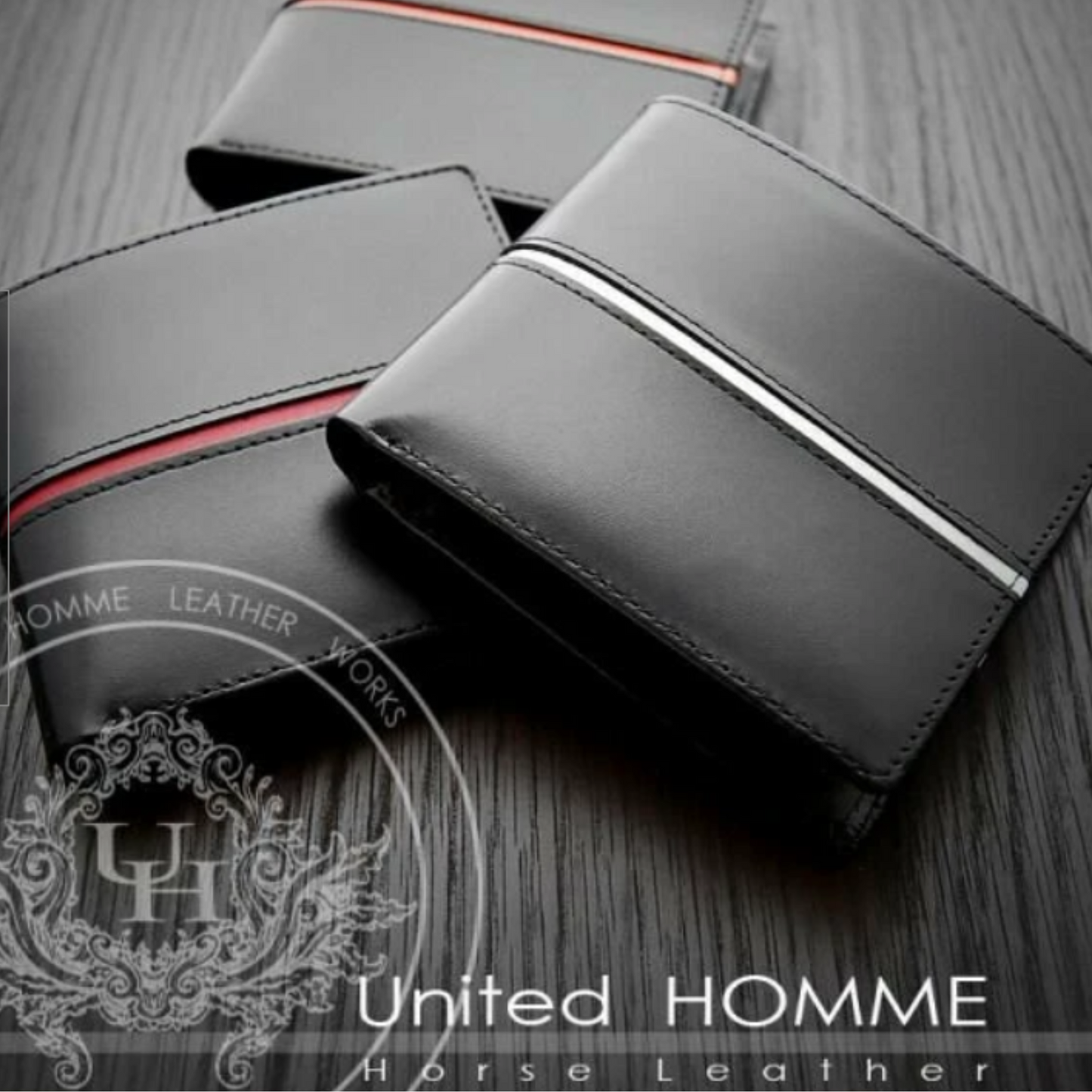 محفظة من جلد الخيل الطبيعي 100% من البراند الياباني United Homme