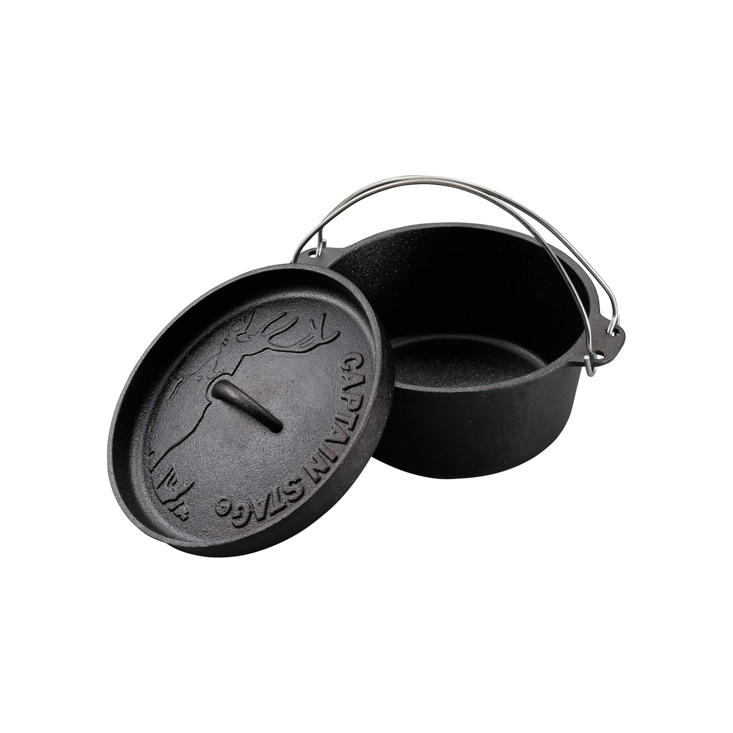قدر Dutch Oven من حديد الزهر Cast Iron مع غطاء | عدة قياسات | من العلامة التجارية اليابانية Captain Stag