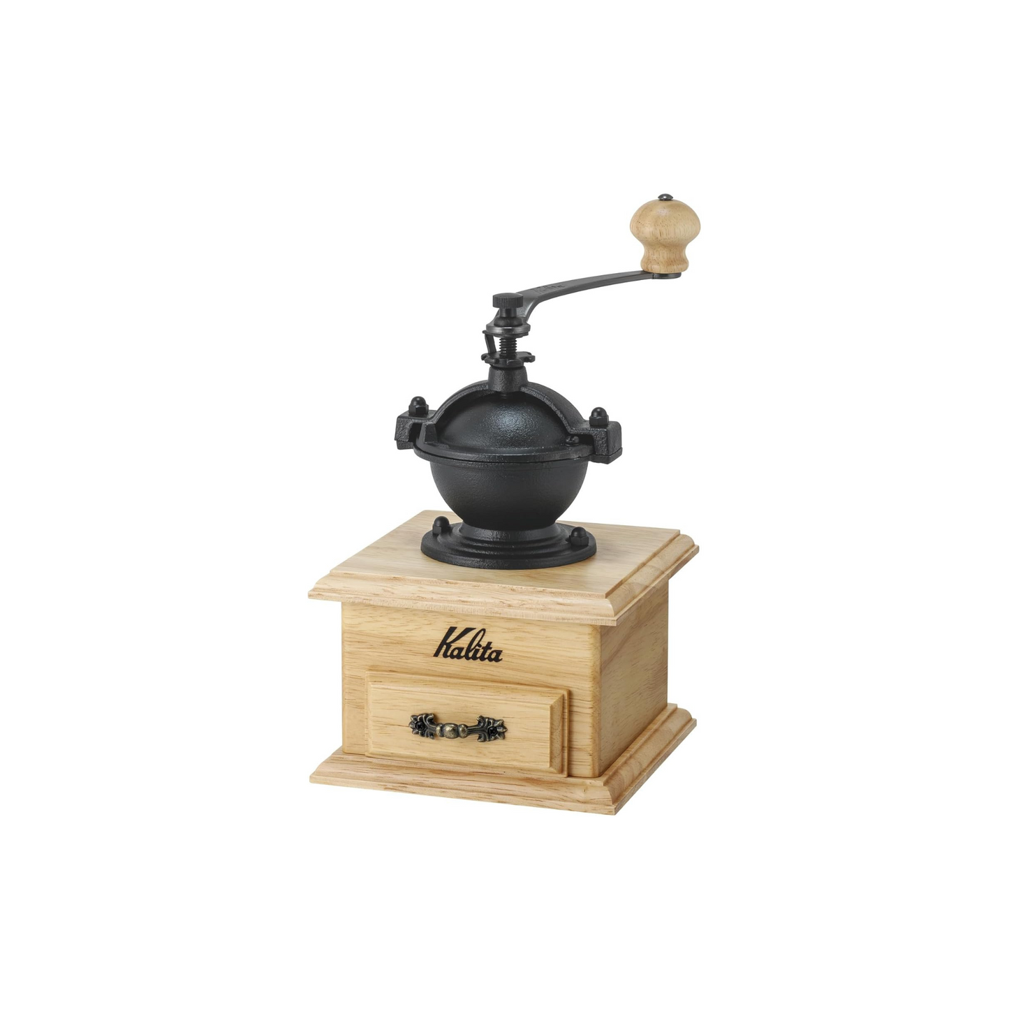 مطحنة القهوة الكلاسيكية من Kalita – شفرة ألمنيوم وخشب المطاط الطبيعي عدة ألوان - تحكم بدرجة خشونة الطحن - من العلامة التجارية اليابانية Kalita