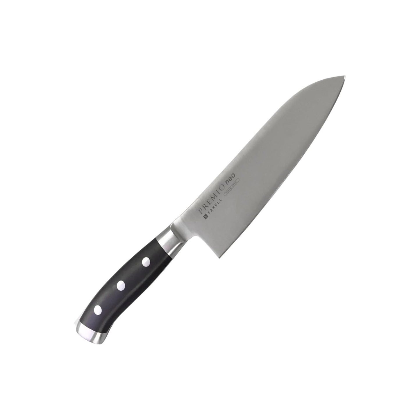 سكين Premio Neo | Small Santoku | من الفولاذ المقاوم للصدأ | من العلامة التجارية اليابانية Yaxell صنع في اليابان