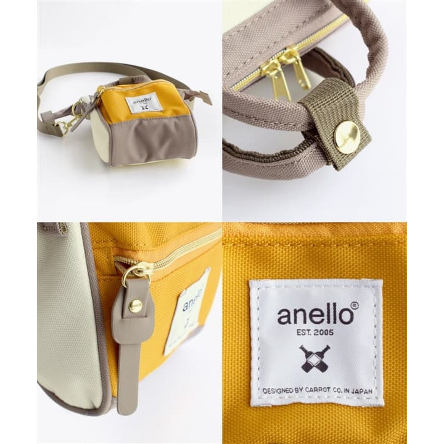حقيبة يد وكتف و Cross-body | من البولي كانفاس المقاوم للماء | عدة ألوان عصرية من البراند الياباني Anello