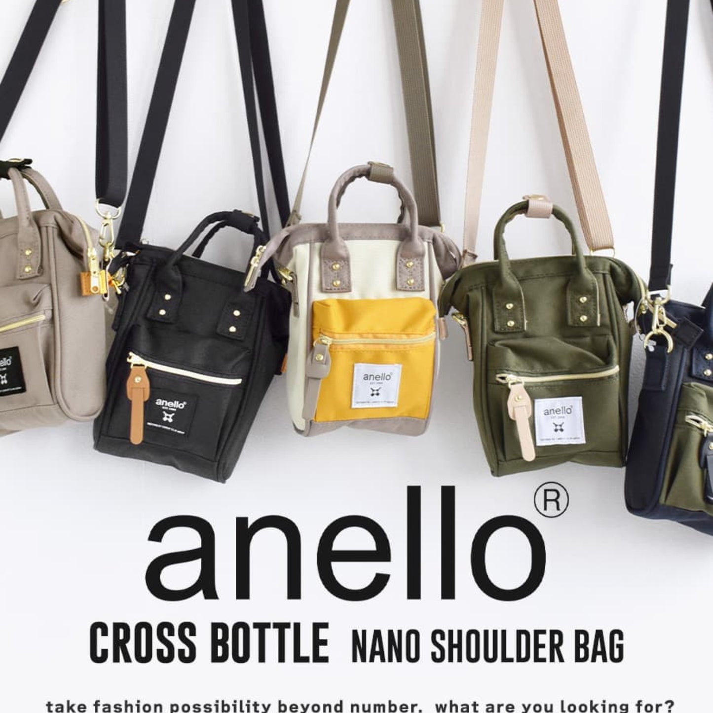 حقيبة يد وكتف و Cross-body | من البولي كانفاس المقاوم للماء | عدة ألوان عصرية من البراند الياباني Anello