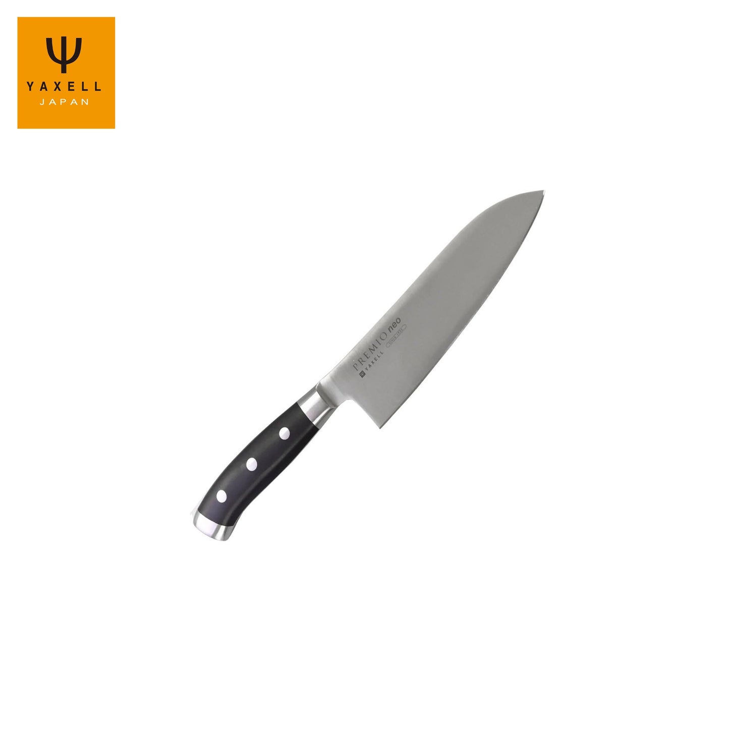 سكين Premio Neo | Small Santoku | من الفولاذ المقاوم للصدأ | من العلامة التجارية اليابانية Yaxell صنع في اليابان