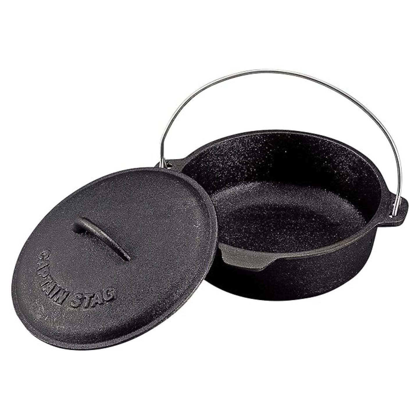 قدر Dutch Oven من حديد الزهر Cast Iron مع غطاء | عدة قياسات | من العلامة التجارية اليابانية Captain Stag