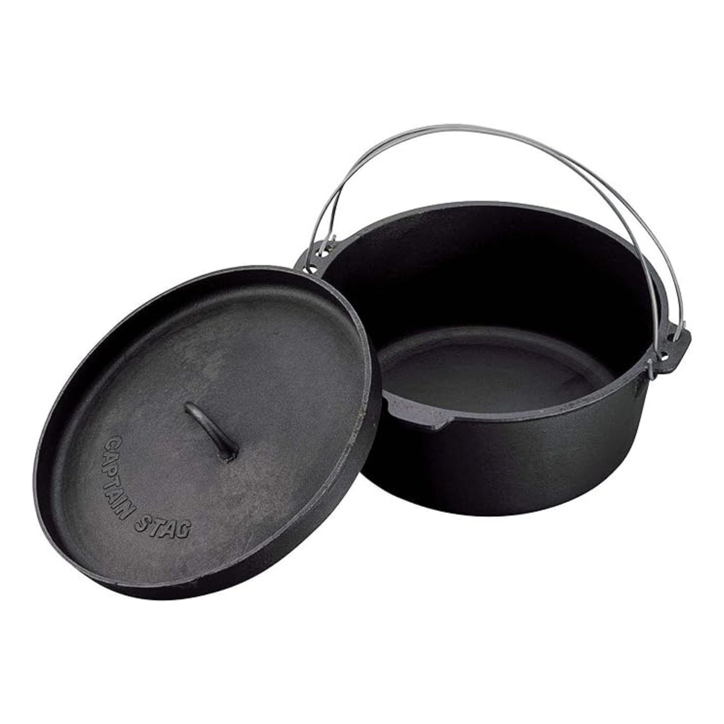 قدر Dutch Oven من حديد الزهر Cast Iron مع غطاء | عدة قياسات | من العلامة التجارية اليابانية Captain Stag