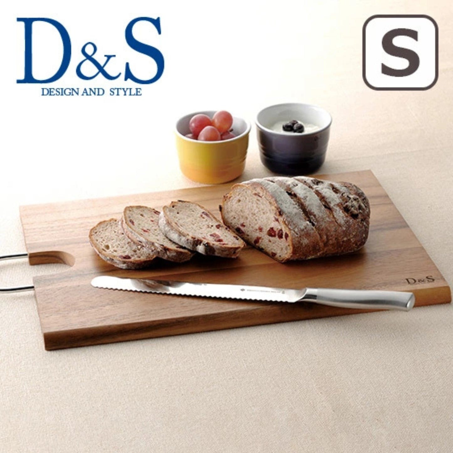 لوح تقطيع وتقديم نمط اسكندنافي | من خشب الأكاسيا الطبيعي | من العلامة التجارية اليابانية D&S Kevnhaun