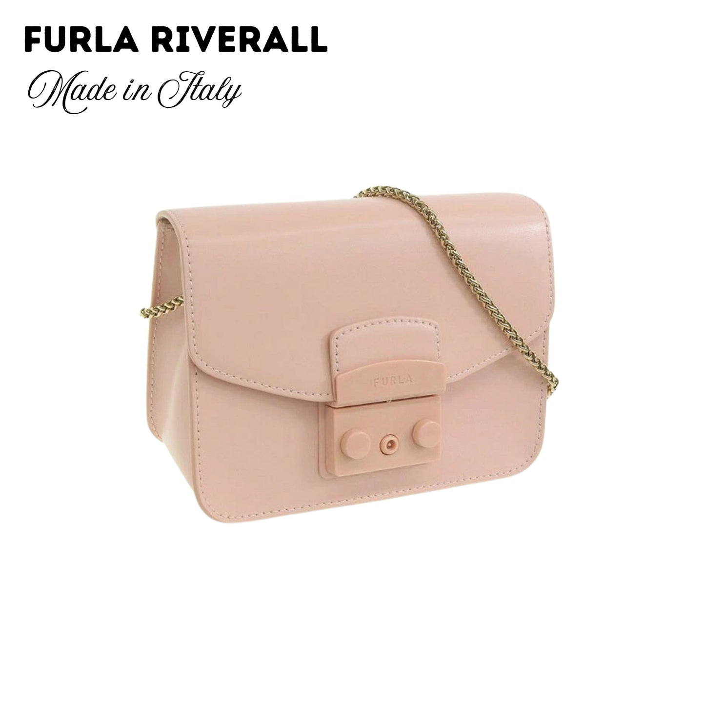حقيبة كتف من الجلد الفاخر من البراند الإيطالي FURLA | إحدى البراندات المفضلة لدى المشاهير | صنع لليابان