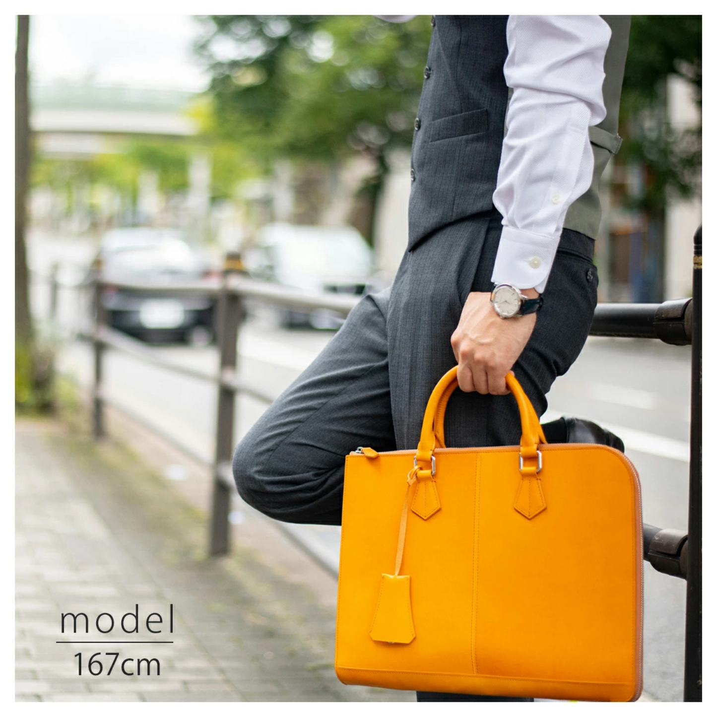 حقيبة رجال الأعمال Slim Briefcase | من الجلد الإيطالي عالي الجودة | عدة ألوان جذابة | من البراند الياباني Dom Teporna