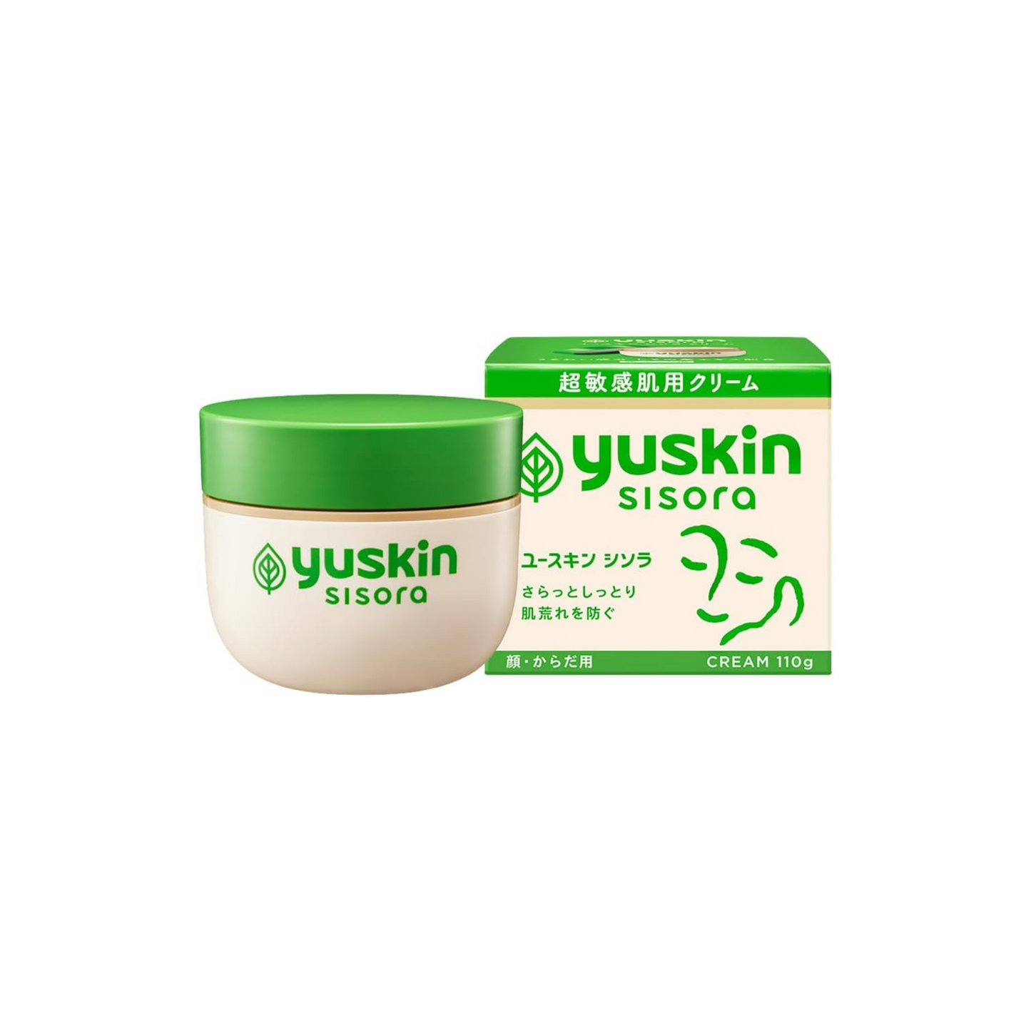 كريم Yuskin Sisora | تركيبة من مواد طبية وطبيعية لجميع أنواع البشرة والبشرة شديدة الحساسية | لترطيب البشرة الحساسة ومعالجة الجفاف والتشققات | صنع في اليابان (بكج من عبوتين)