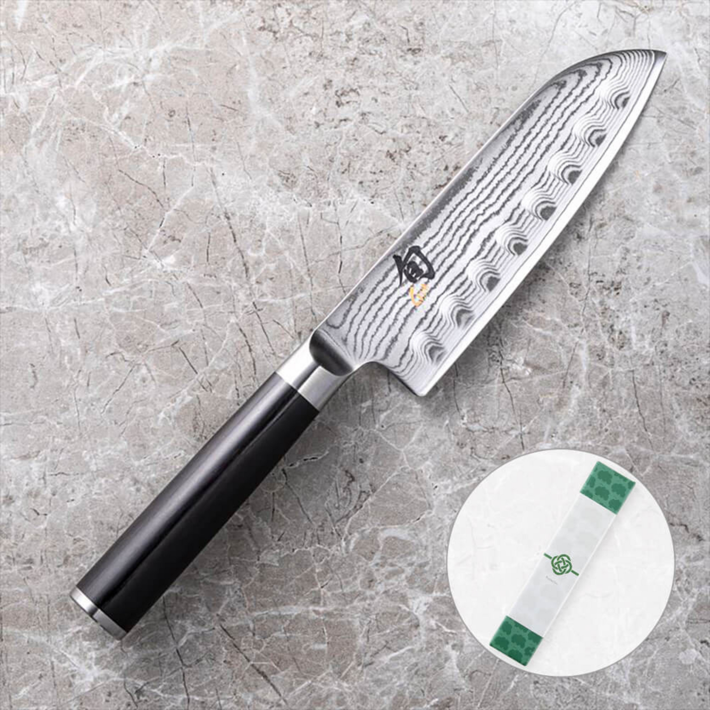 سكين Shun Classic | نواة من الفولاذ عالي الكربون VG Max محاطة ب 33 طبقة من الفولاذ الخاص المشكل بنقش الفولاذ الدمشقي | مقبض من الخشب المعزز | من العلامة اليابانية Kai