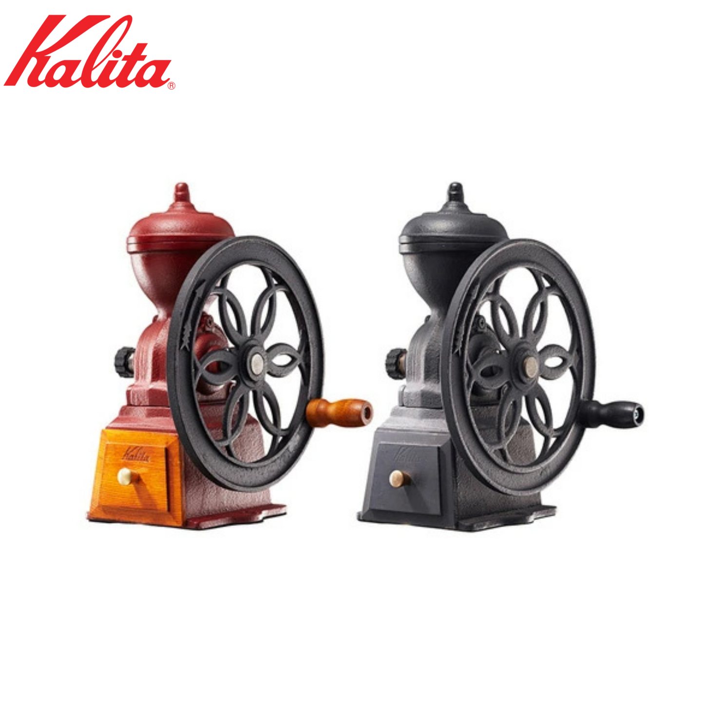 مطحنة القهوة اليدوية من Kalita | من حديد الزهر كاست آيرون | سعة 60 غم | تحكم بدرجة الطحن | صنع في اليابان