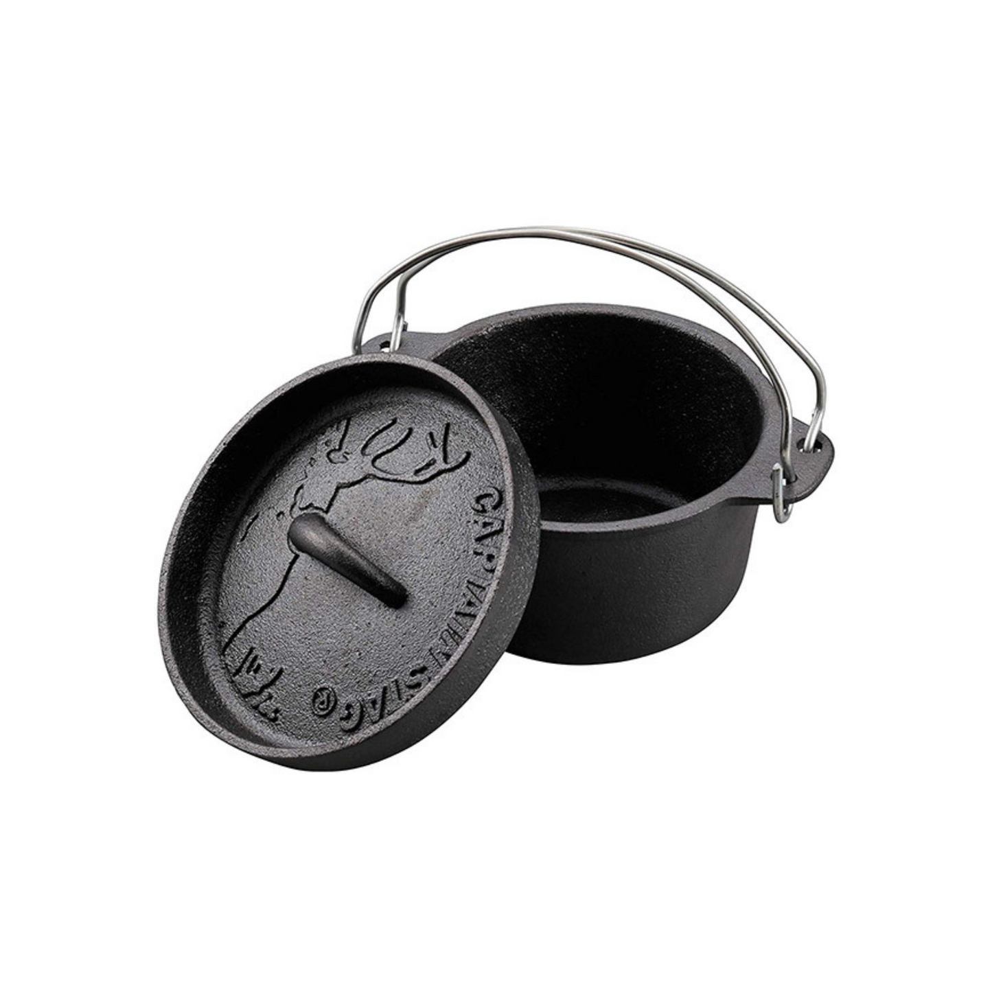 قدر Dutch Oven من حديد الزهر Cast Iron مع غطاء | عدة قياسات | من العلامة التجارية اليابانية Captain Stag