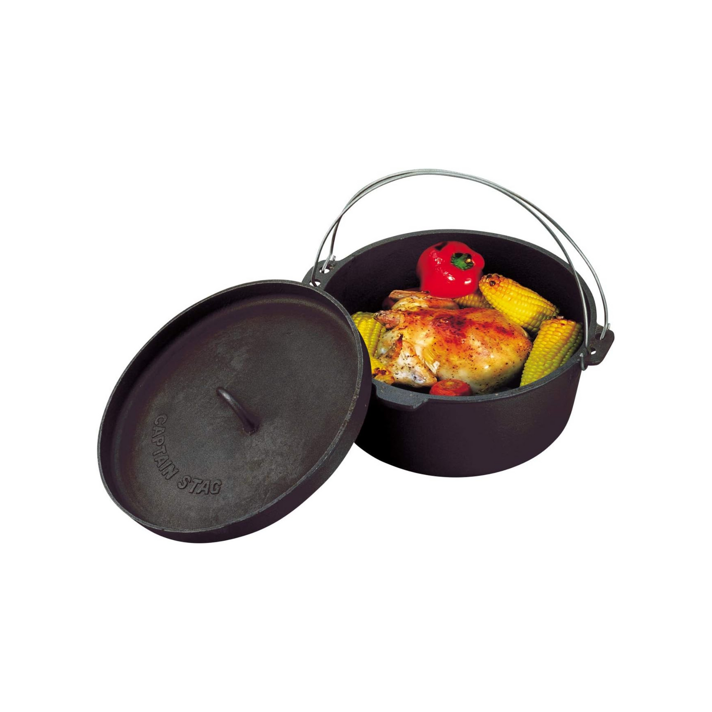 قدر Dutch Oven من حديد الزهر Cast Iron مع غطاء | عدة قياسات | من العلامة التجارية اليابانية Captain Stag