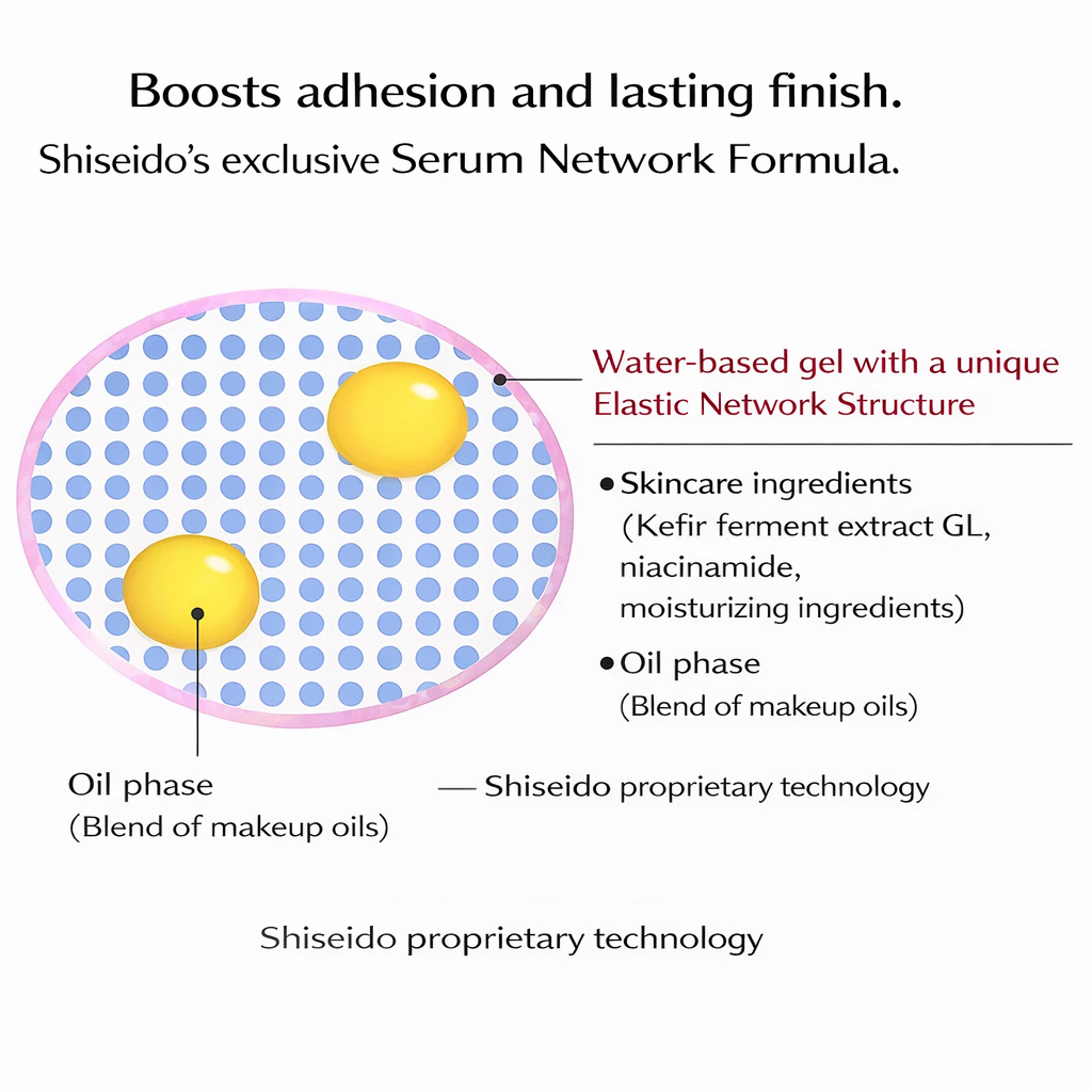 برايمر Essence Skin Glow من Shiseido - برايمر مبتكر يجمع بين العناية بالبشرة والمكياج - يحتوي على سيروم الجمال المكون من العديد من المكونات الطبيعية لإشراقة طبيعية للبشرة مع خاصية الحماية من الشمس - صنع من اليابان