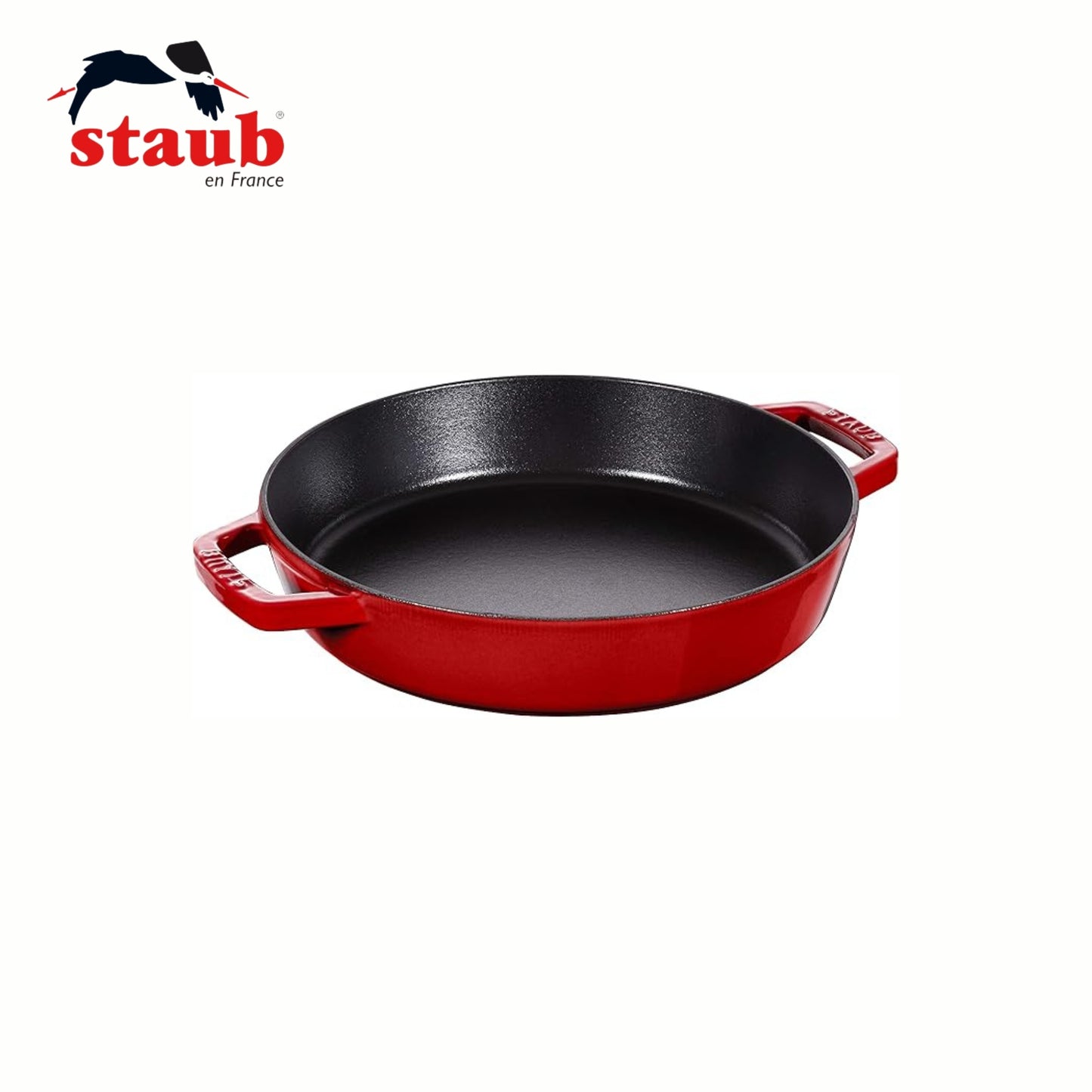 مقلاة وكسرولا متعددة الاستخدامات للطبخ والقلي والشوي بالفرن | من حديد الزهر Cast Iron المطلي بالمينا قياس 26سم | من العلامة التجارية الرائدة Staub صنع في فرنسا