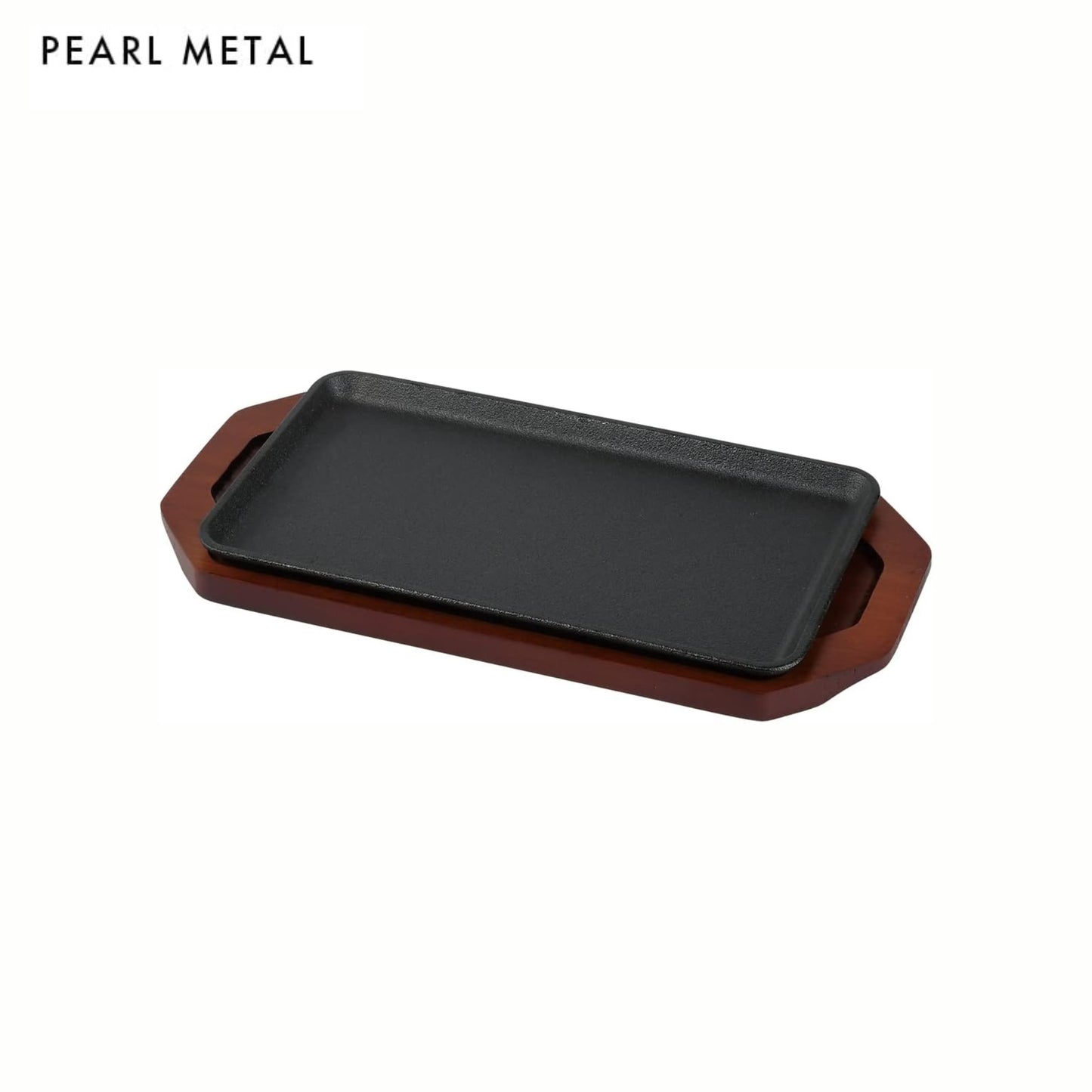جريل من حديد الزهر مع قاعدة من الخشب الطبيعي ومقبض | من العلامة التجارية اليابانية Pearl Metal | وارد اليابان