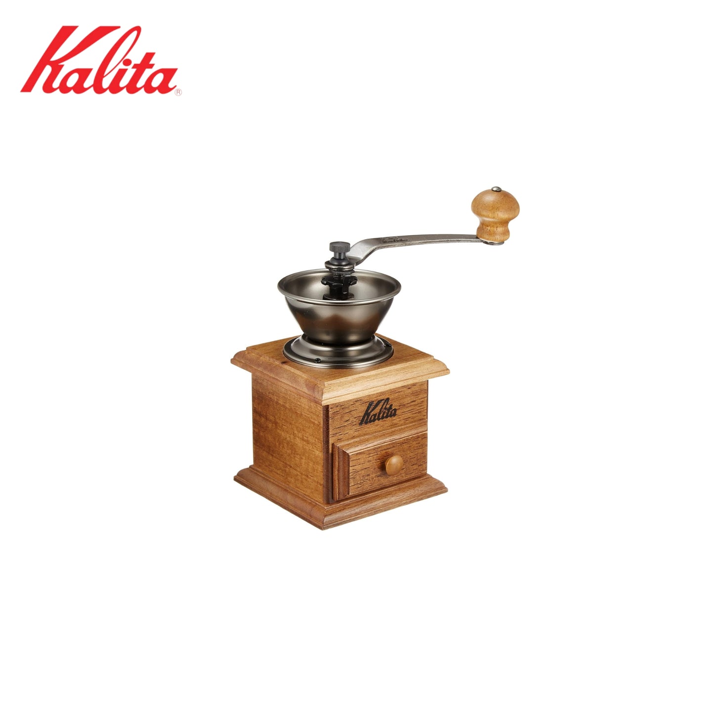 مطحنة القهوة اليدوية | من خشب المطاط الطبيعي ومسننات من كاست آيرون | من العلامة التجارية اليابانية Kalita