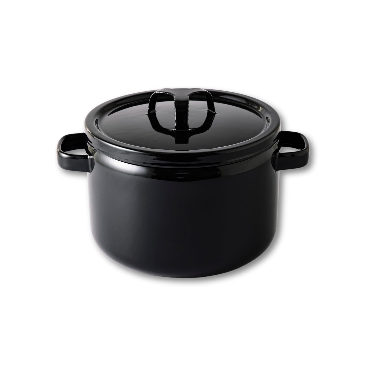 FUJIHORO Japan Takumi Series Enamel Deep Pot 22cm – قدر عميق من الفولاذ المطلي بالمينا Tetsu-iro | 5.6 لتر