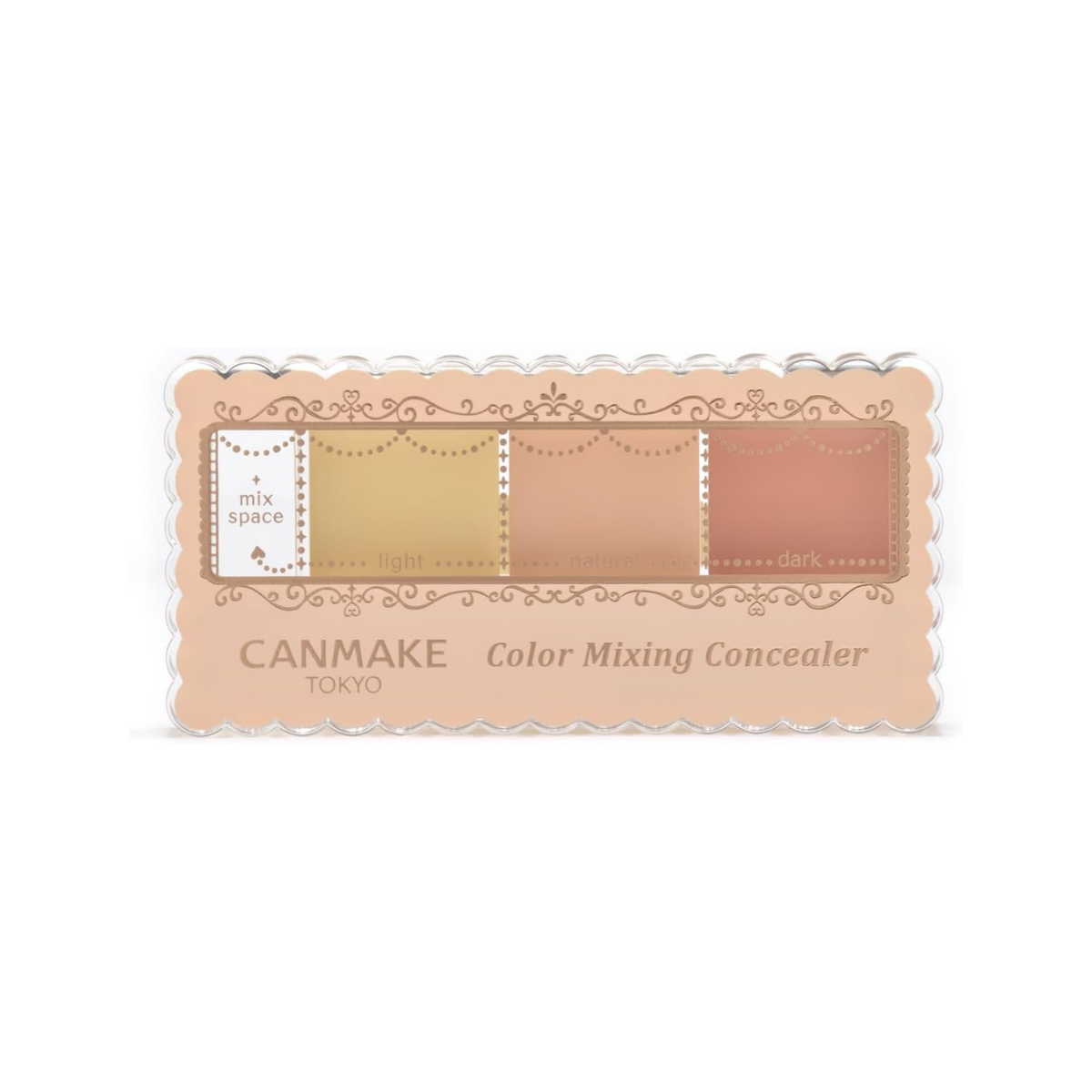 CANMAKE Color Mixing Concealer SPF50+ – كونسيلر باليت 3 ألوان لتغطية الهالات وتصحيح اللون والحماية من الشمس