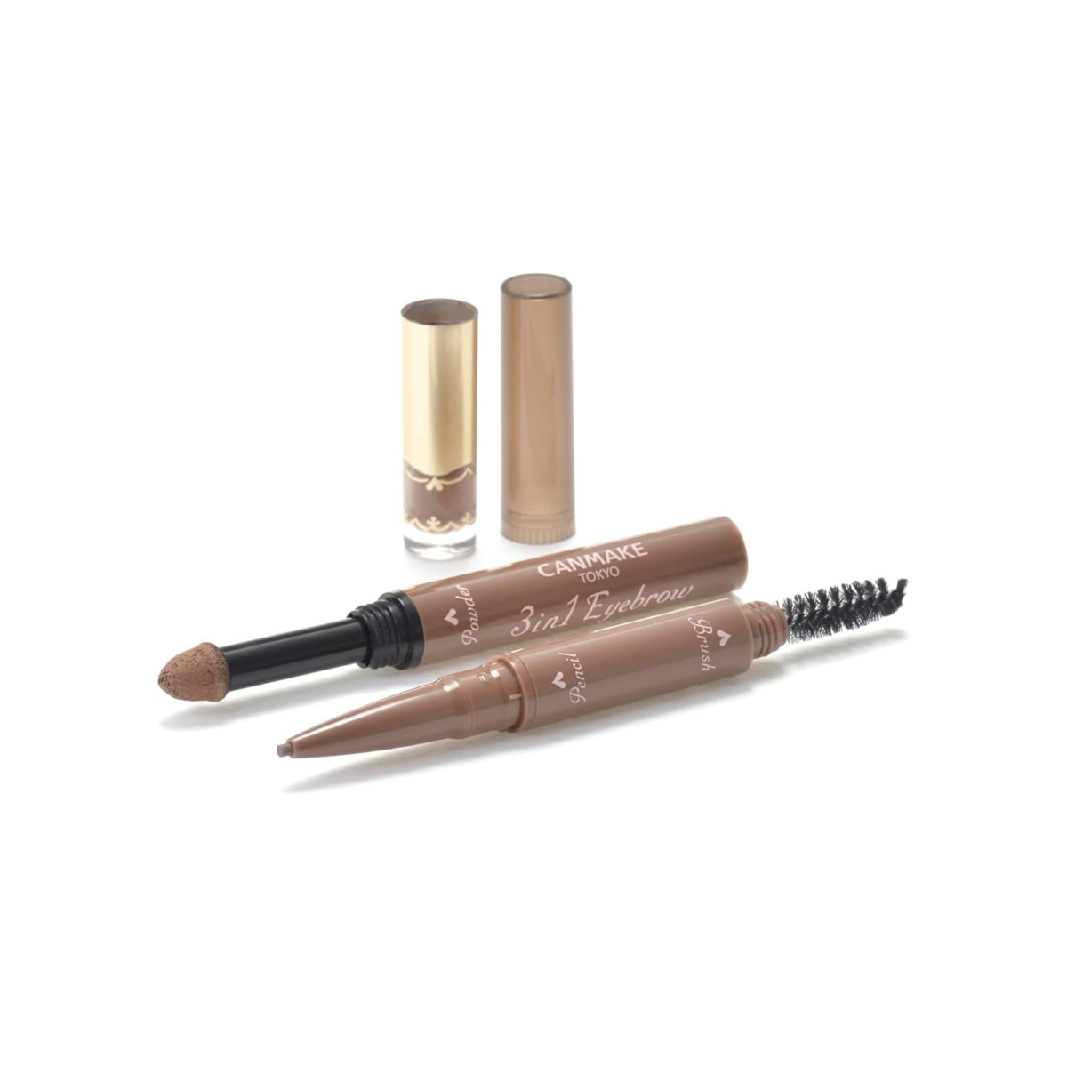 CANMAKE 3 in 1 Eyebrow Pencil – قلم حواجب 3 في 1 مقاوم للماء