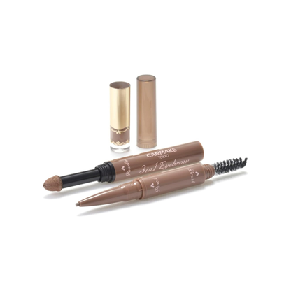CANMAKE 3 in 1 Eyebrow Pencil – قلم حواجب 3 في 1 مقاوم للماء