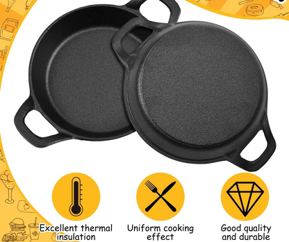 مقلاة وطبق متعدد المهام من حديد الزهر Cast Iron المطلي بالمينا من البراند الفرنسي Staub صنع في فرنسا