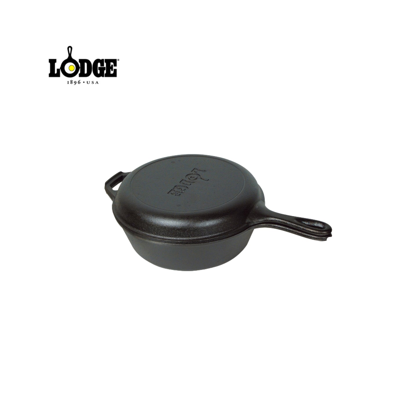 طقم من طنجرة ومقلاة حديد الزهر Cast Iron قياس 27سم من العلامة التجارية Lodge، صنع في أميركا