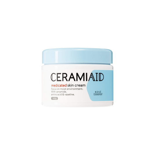 [بكج من عبوتين] كريم طبي CERAMIAID لترطيب ومعالجة الجفاف وتهيج البشرة | يحتوي على الأحماض الأمينية والسكوالين ومركبات طبية وطبيعية | لجميع أنواع البشرة البالغين والأطفال | صنع في اليابان