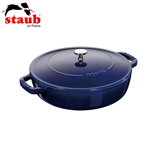 قدر Braiser مع غطاء | من حديد الزهر Cast Iron المطلي بالمينا عالي الجودة | عدة قياسات وألوان مميزة | من العلامة التجارية STAUB صنع في فرنسا