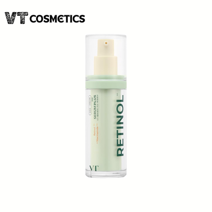 [بكج من عبوتين] سيروم Retinol Serum Plus من VT Cosmetics - تركيبة تجميع بين الريتنول النقي والنياسيناميد والسيكا هايالون - للعناية بالمسامات وشد البشرة وتحسين الخطوط الرفيعة - صنع في كوريا وارد اليابان