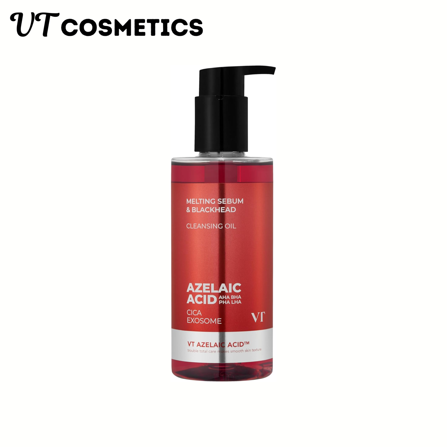 زيت تنظيف البشرة والمسامات والرؤوس السوداء من VT COSMETICS - بخلاصة Azelaic Acid بقوام مقاوم للماء - سعى 200 مل - صنع في كوريا وارد اليابان