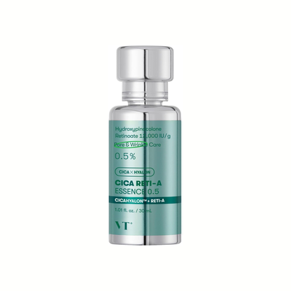 [بكج من عبوتين] سيروم VT COSMETICS CICA Reti-A بالريتينول – عناية بالمسام وشد البشرة، مضاد للتجاعيد، بتركيبة السيراميد والببتيد، مناسب لجميع أنواع البشرة – 30 مل – صنع في كوريا (وارد اليابان)