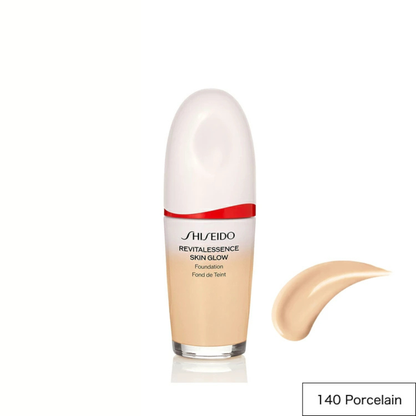 فاونديشن Essence Skin Glow من SHISEIDO - تركيبة مبتكرة تجمع بين أداء المكياج والعناية بالبشرو والحماية من الشمس - تركيبة من مكونات طبيعية و12 درجة لون - صنع في اليابان
