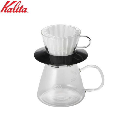 وعاء تحضير وتقديم القهوة Kalita Wave | من الزجاج الحراري | بعدة سعات ومقابض متنوعة | من العلامة التجارية اليابانية Kalita