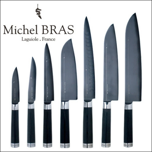 سكاكين Michael Bras الأصلية | تصميم فرنسي فاخر بصناعة يابانية من KAI | عشرة أنواع متخصصة من الفولاذ عالي الكربون للطهاة المحترفين