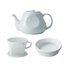 Whole Set (Pot + Dripper 1-2 People + Tray) / White