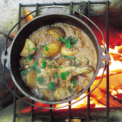قدر Dutch Oven من حديد الزهر Cast Iron مع غطاء | عدة قياسات | من العلامة التجارية اليابانية Captain Stag