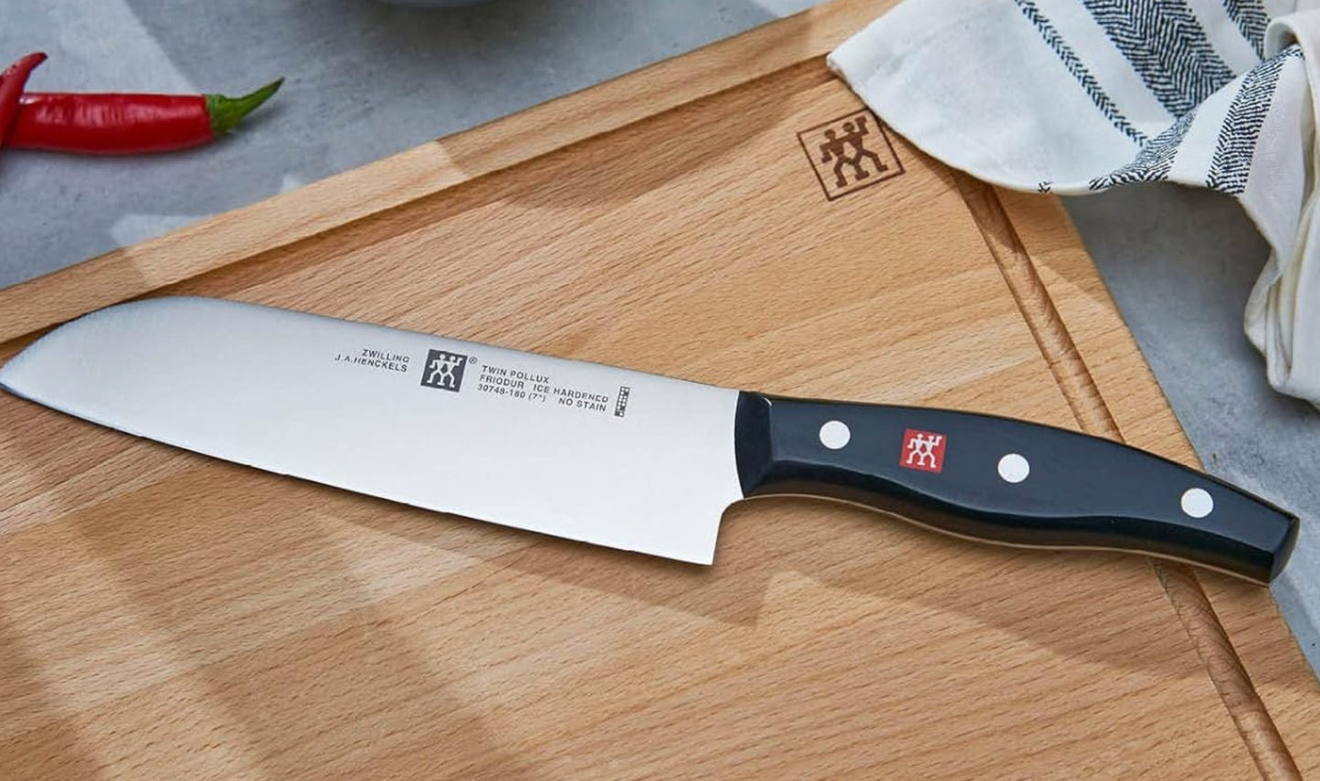 طقم سكاكين من الفولاذ الخاص عالي الكربون، سكين Santoku 18cm و سكين Paring 13سم، من العلامة التجارية الألمانية Zwilling Henckels صنع في اليابان