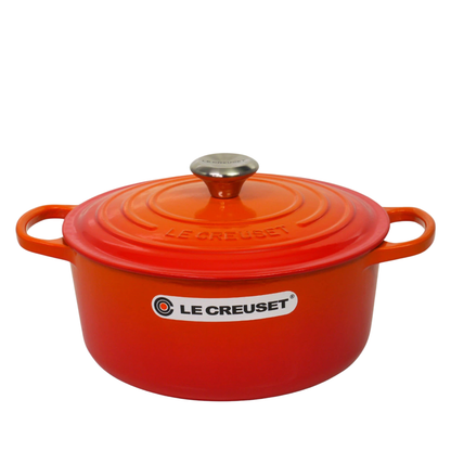 طنجرة Signature Cocotte Rondo | من حديد الزهر Cast Iron المطلي بالمينا عالي الجودة | عدة أحجام وألوان مميزة | من العلامة التجارية الفرنسية Le Creuset | صنع في فرنسا