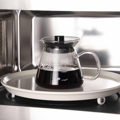 وعاء تحضير وتقديم القهوة Kalita Wave | من الزجاج الحراري | بعدة سعات ومقابض متنوعة | من العلامة التجارية اليابانية Kalita