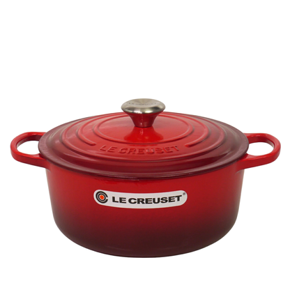 طنجرة Signature Cocotte Rondo | من حديد الزهر Cast Iron المطلي بالمينا عالي الجودة | عدة أحجام وألوان مميزة | من العلامة التجارية الفرنسية Le Creuset | صنع في فرنسا