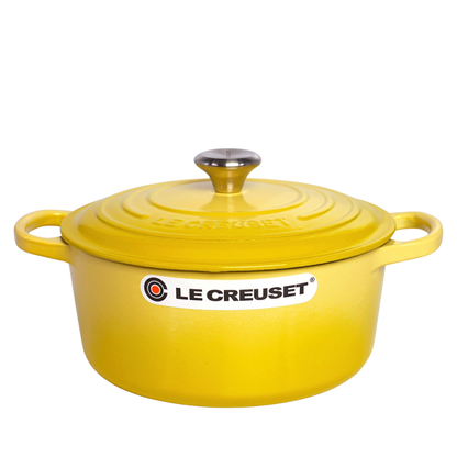 طنجرة Signature Cocotte Rondo | من حديد الزهر Cast Iron المطلي بالمينا عالي الجودة | عدة أحجام وألوان مميزة | من العلامة التجارية الفرنسية Le Creuset | صنع في فرنسا