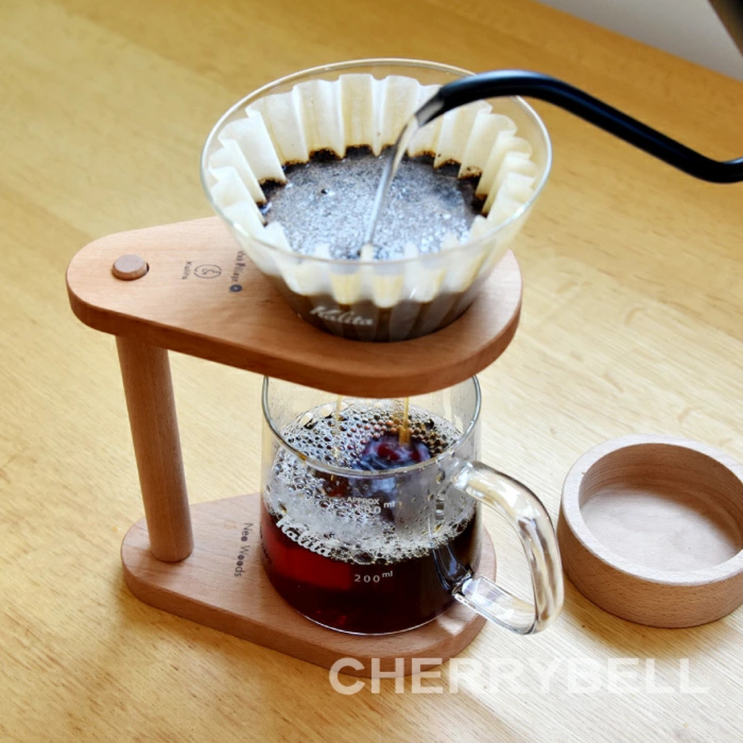 مجموعة تقطير القهوة Kalita WDG-185 | 3 أشكال متنوعة | سعة 400 مل ل 2-4 أشخاص | صنع في اليابان