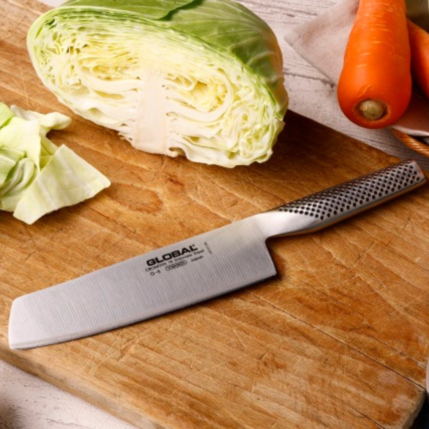 مجموعة سكاكين G - من الفولاذ المقاوم للصدأ بالكامل - عدة قياسات وأنوع | من العلامة التجارية الرائدة Global - صنع في اليابان