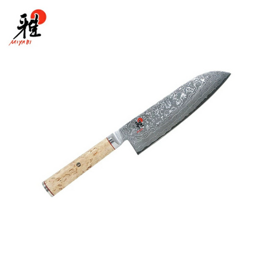 سكين Miyabi 5000MCD الأشهر في اليابان | 101عدة مقاسات Santoku & Gyuto | 101 طبقة من الفولاذ الدمشقي ومقبض من خشب البتولا | صنع في اليابان