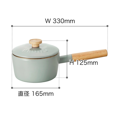 كسرولا متعددة الاستعمالات مع غطاء | من الفولاذ المطلي بالمينا عالي الجودة | قياس 16سم سعة 1.6لتر | من العلامتين التجاريتين Fuji Horo و Bruno صنع في اليابان