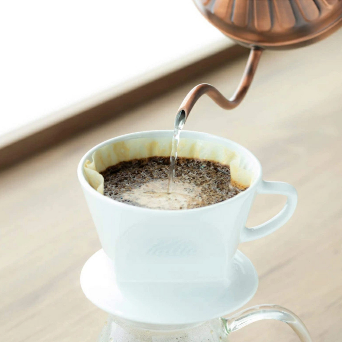 إبريق تقطير القهوة Cu Kettle | سعة 900 مل من النحاس بالكامل | من العلامة التجارية اليابانية الرائدة Kalita