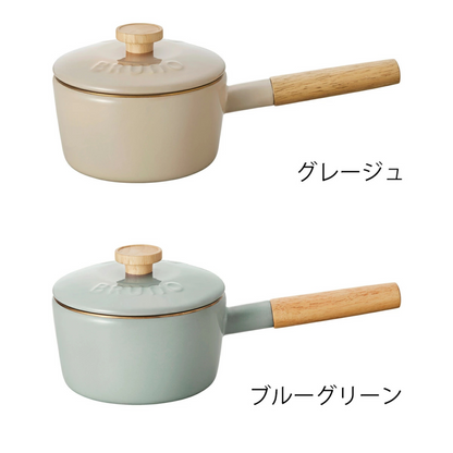 كسرولا متعددة الاستعمالات مع غطاء | من الفولاذ المطلي بالمينا عالي الجودة | قياس 16سم سعة 1.6لتر | من العلامتين التجاريتين Fuji Horo و Bruno صنع في اليابان