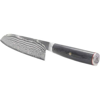 سكين MIYABI 5000FCD الاحترافية – فولاذ FC61 بطبقات Damascus ومقبض من خشب Pakkawood الأسود لأداء طهي احترافي – صنع في اليابان