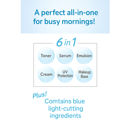 [بكج من عبوتين] كريم أساس بخاصية الحماية من الشمس - كريم يجمع 6 وظائف في عبوة واحدة - تركيبة خالية تمامًا من المواد الكيماوية - صنع في اليابان